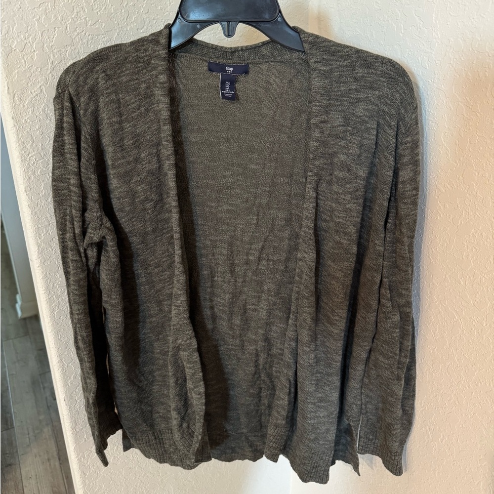 Gap Olive Green Open Front Cardigan